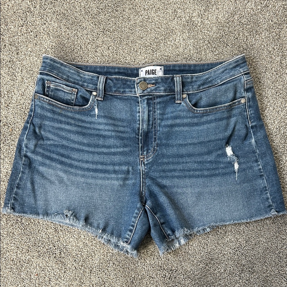 Paige Parker Ansley Destructed Denim Shorts - 30